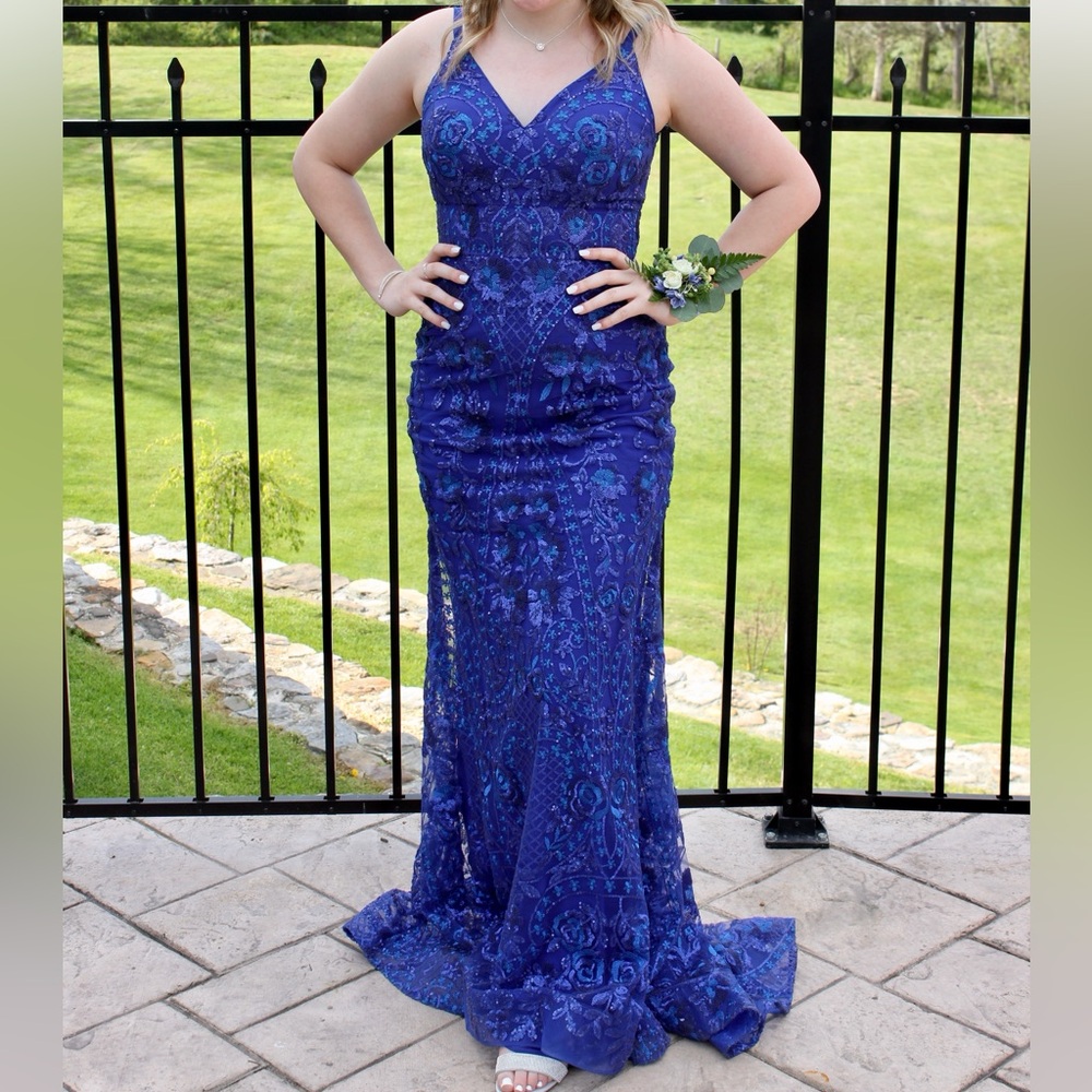 Ellie Wilde Royal Blue Prom Dress
